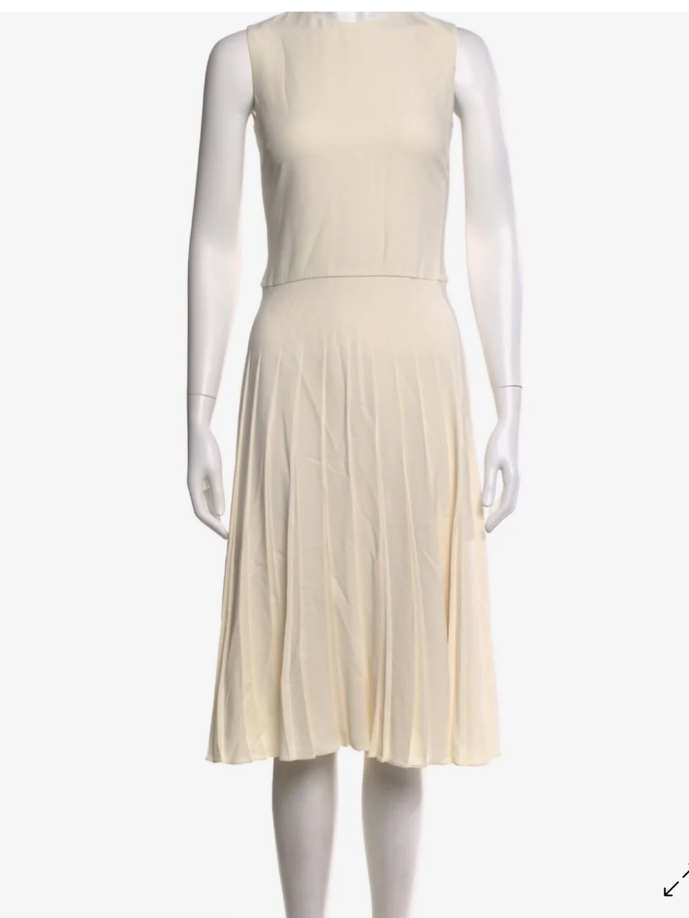 Ralph Lauren Collection Purple Label Classsic Pleated Silk-Lined Dress Italy 6